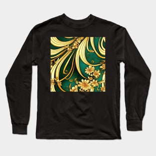 Art Nouveau floral pattern, model 18 Long Sleeve T-Shirt